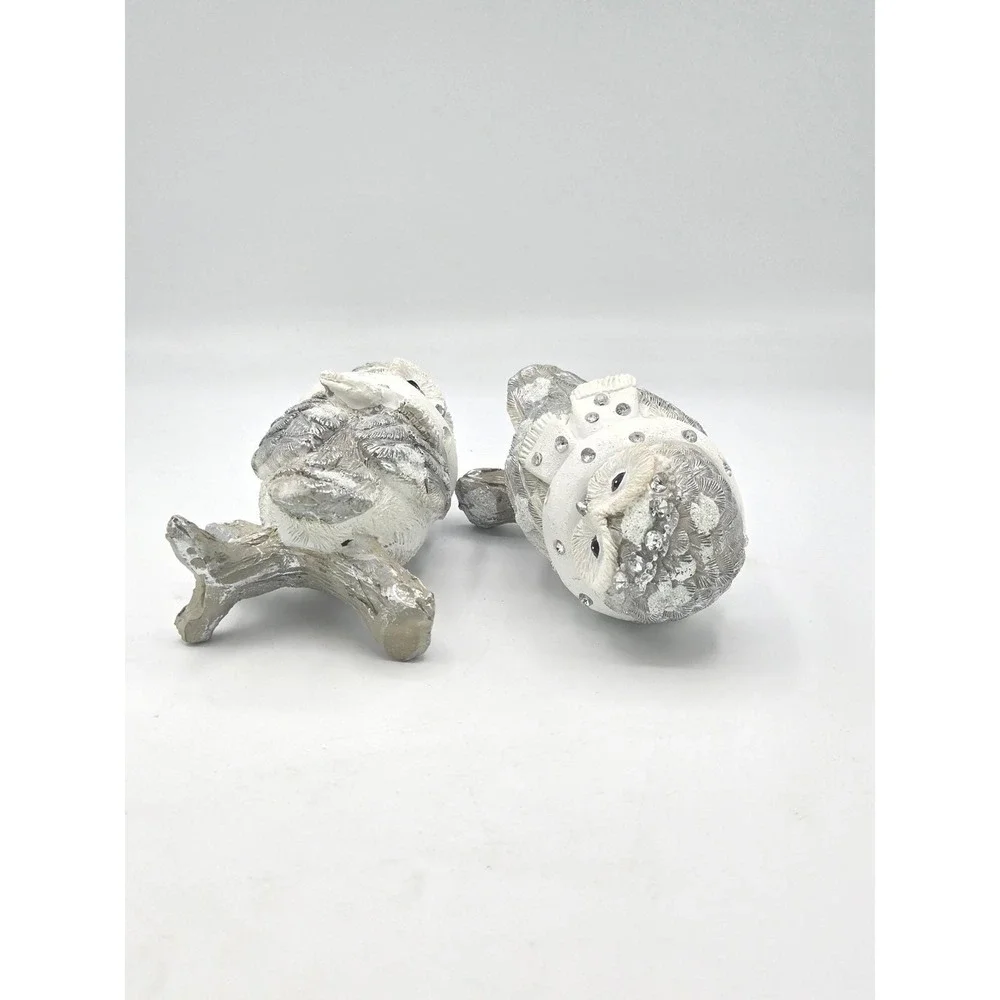 Pair of Vintage Snowy Owl 4.5